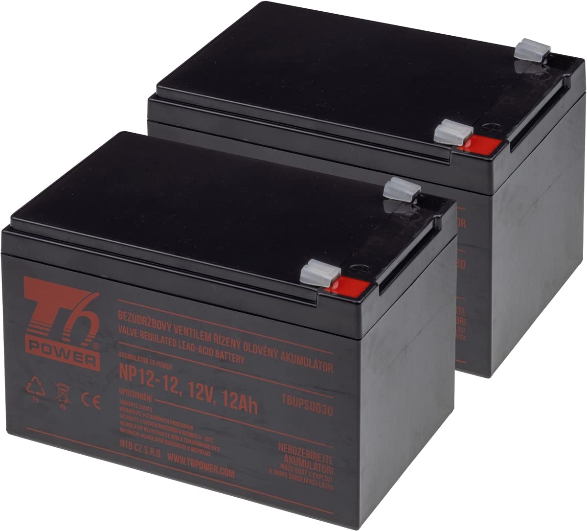 Batteria Di Ricambio APC RBC6 Per UPS, Compatibile Con Smart-UPS 1000 E 700, 2 Pezzi.
