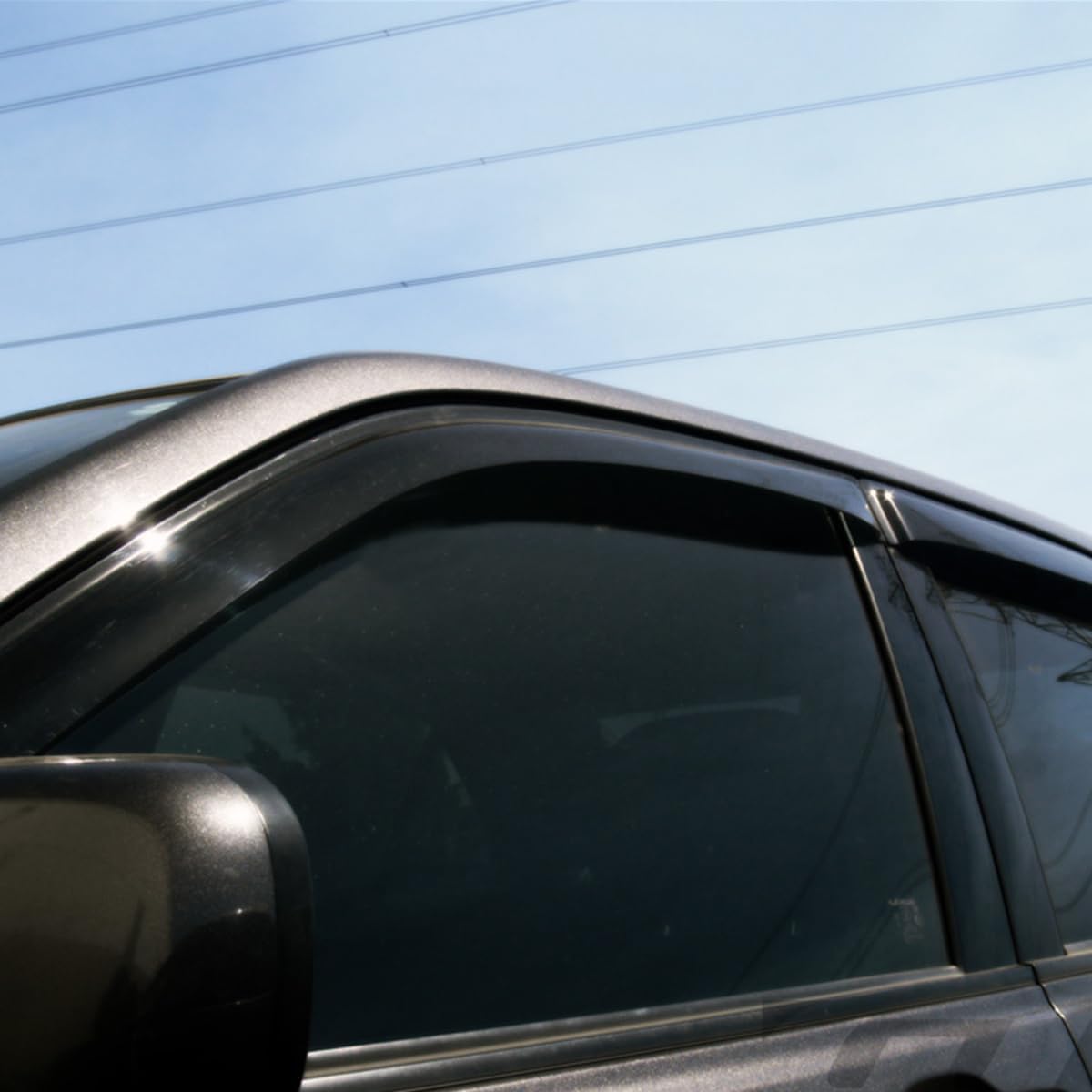 Window Deflector Sun/Rain Guards Smoke Window Visors 4Pcs Compatible with 2004-2008 F150 SuperCrew Cab | 06-08 Lincoln Mark LT