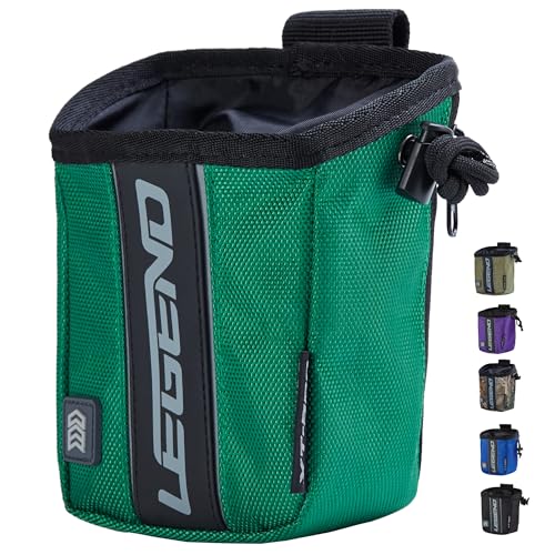 LEGEND XT520 Quick Release Pouch & Finger Tab Bag - Interior Divider for Better Organization & Storage of Release Aids - Attaches to Standard 2" Belt - Quick Drawstring Closure (Forest Green)