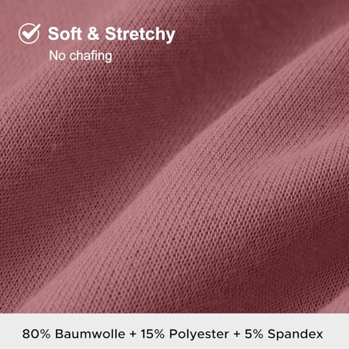 Shorts Damen Sommer Bermuda Shorts Casual Kurze Hose Sport Shorts Baumwolle Kurz Sporthose Jogginghose Knielang Yoga Running Shorts mit Taschen – Bild 6