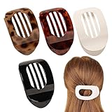 Französische flache runde Clips, starke Haltshaarklammern - Starker Französisch Fixed Hair Clips,Tool für das Nicht-Schlupf-Designdekoration für Sport, Nacht, Daten, Reisen, tägliche Gebrauch, Partys
