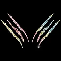 Adesivo decalque de vinil esportivo Claw Marks – Impermeável fácil de aplicar para farol de carro, para-choque, capacete de motocicleta (colorido)