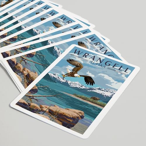 Baraja de póker Wrangell Alaska 52 cartas tamaño póker miniatura 5