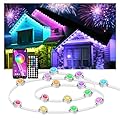 IVRICH 300FT Permanent Outdoor Lights, Smart RGB Eave Light With APP/Remote Control, IP67 Waterproof, DIY Scene Modes, Music Sync, Timer function, for Christmas, Party, Holiday Decor(2 Rolls of 150FT)