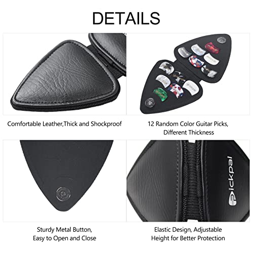 Btuty Boîte à médiators pour guitare électrique acoustique, comprend 12 médiators de guitare en cuir, pochette de… - Les Beatles, Paul McCartney, John Lennon, RIngo Starr, George Harrison Btuty Boîte à médiators pour guitare électrique acoustique, comprend 12 médiators de guitare en cuir, pochette de… – Image 5