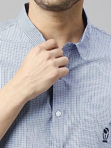 Image of Thomas Scott Mens | Half Sleeve Checkes | Printed | Slim Fit | 100% Cotton | Spread Collar | Shirts