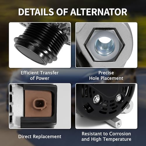 Image of 104211-3910 High Output Alternator 135A 12V Compatible with Honda Civic 2016 2017 2018 2019 2020 2021 2022 L4 2.0L,Replacement 31100-5BA-A01RM