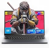 KAIGERR Laptop, 15.6' Laptop Computer, Intel Quad-Core Processor Windows 11 Laptop, 16GB DDR4 512GB SSD, Up to 2TB,180° Open Angle, Metal Shell, WiFi, USB3.2, Type C