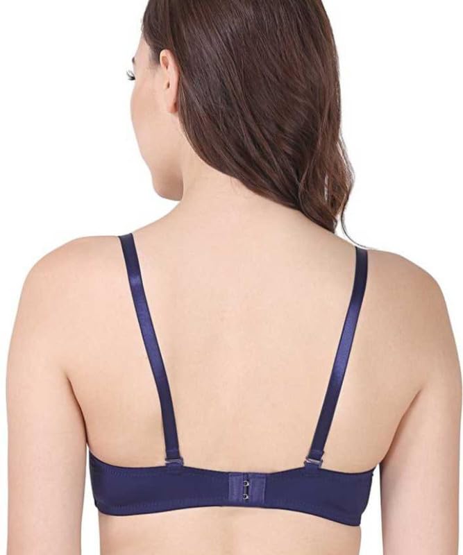 Image of Brachy Women's Floral Print Push-Up Bra | Smooth Fit Seamless Padded Underwired T-Shirt Bra BCA FPWB-P