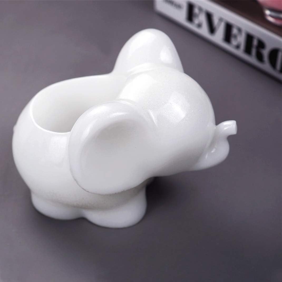 iSuperb Epoxy Resin Molds Cute Elephant Shaped Pot Holder Jewelry Display Storage Box Makeup Sponge Vase Silicone Mold for Clay UV Epoxy Resin Casting Mold (Elephant) image 2