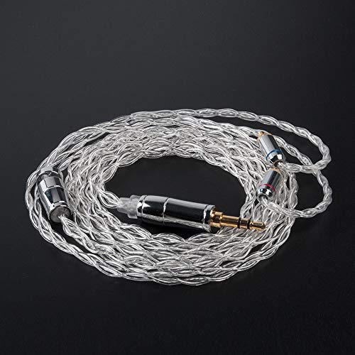 Creative Product KBEAR 4 Core High Purity Silver Earphone Cable, Upgrade HiFi Replacement Cable for Shure SE846 SE535 SE215 SE315 SE425 TIN T2 T3 P1 T4 (MMCX 3.5mm)