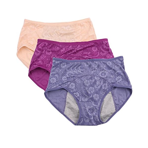 Dames menstruatie slip Jacquard Easy Clean Slip Multi Pack maat 36-50
