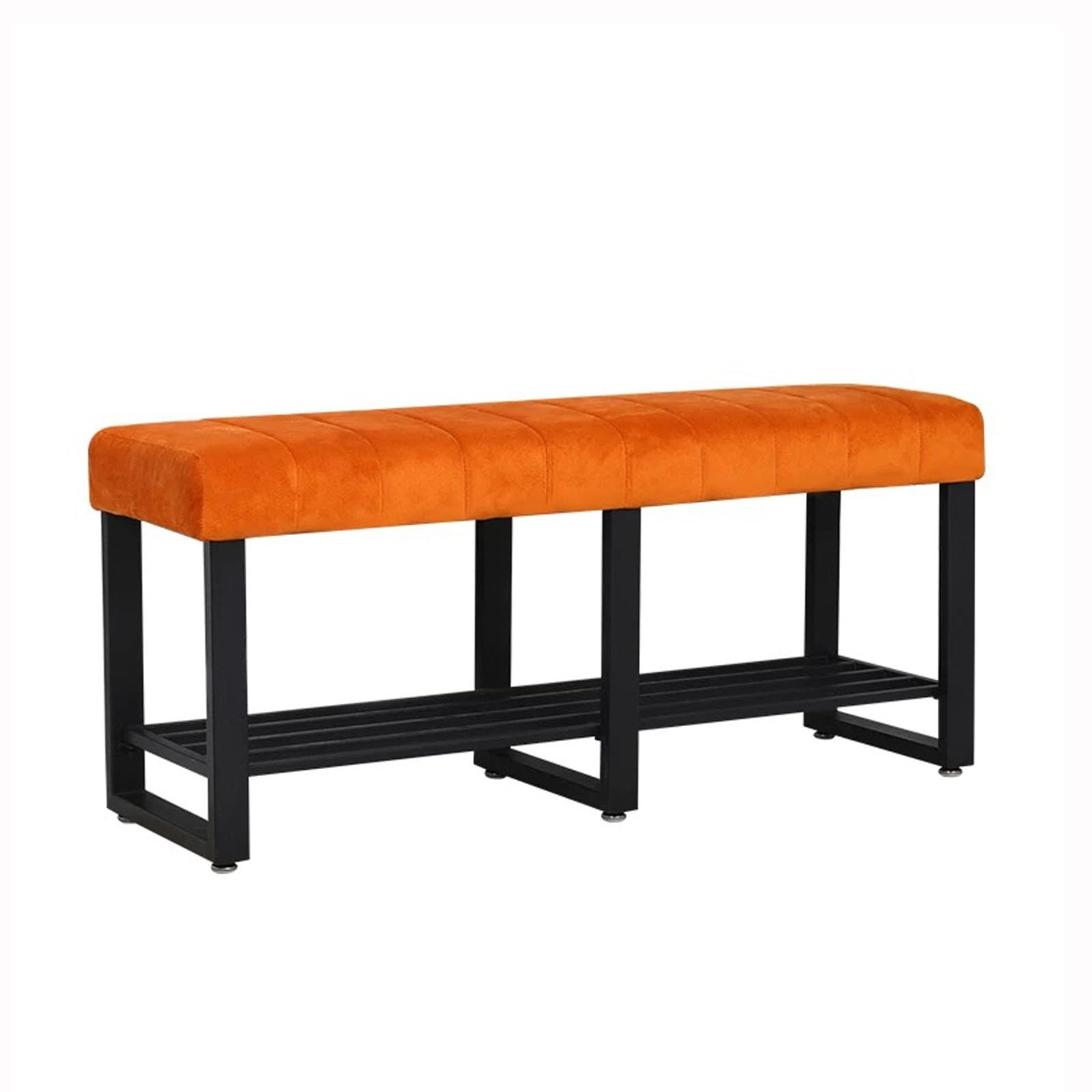 Banc de rangement en métal de qualité supérieure avec assise confort orange