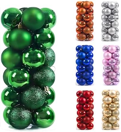 Paramexview® 24 Pcs Christmas Balls Set, 40mm/1.57" inch, Christm...