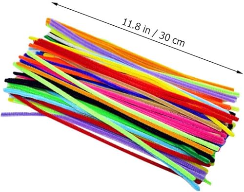 Miniatura 5 de MAGICLULU Varilla de alambre de chenilla, 300 unidades, para bricolaje, con brillantina, limpiador mullido, accesorios de limpieza, accesorios de