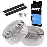 EMPT(イーエムピーティー) EVA ロード用 バーテープ ES-JHT020 クッション EVA製バーテープ ロード ピスト ドロップハンドルバーテープ ※エンドキャップ、エンドテープ付属 (カーボン調銀(シルバー))