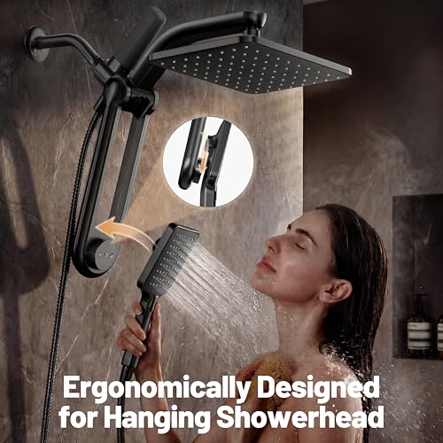 DAKINGS Dual Filtered Rainfall Handheld Showerhead Spray Combo for Bathroom - image 4