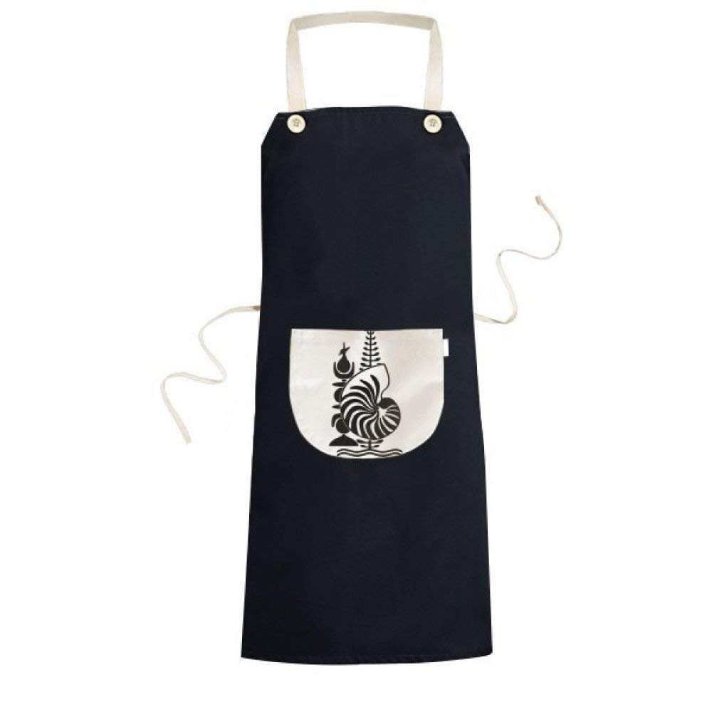 Tablier Nouvelle-Calédonie cuisine noir bavoir anti tache avec poche