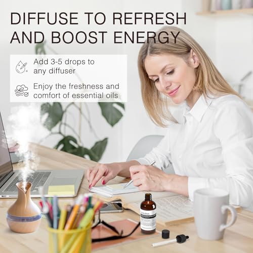Image of Lemon Eucalyptus Essential Oil for Skin, Face, Massage, Diffuser | Pure and Natural, Lemon Eucalyptus Oil for Home Cleaning, Aromatherapy, DIY Soap and Candle Making, 100ml / 3.38 fl oz
