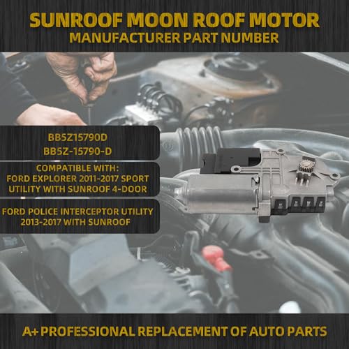 Image of Dasbecan Sunroof Motor Compatible with Ford Explorer 2.0L 2.3L 3.5L 2011-2017 Sport Utility Moonroof Motor Replace BB5Z15790D BB53-15B689-AB