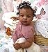 Zero Pam Black Reborn Baby Girl Dolls 19 Inch Full Body Silicone Reborn Baby Black Newborn Dolls Lifelike African American Doll Realistic Anatomically Correct Baby Doll