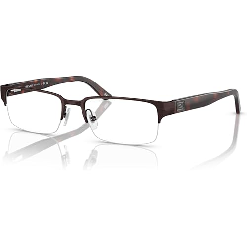 Versace VE1184 Rectangle Eyeglasses For Men + BUNDLE with Designer iWear Eyewear Care Kit
