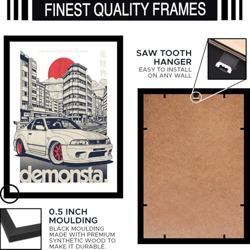 Image of BLINKART Ford Mustang Hoonicorn CarFramed Posters Gift Items Boys Room Wall Decoration Bedroom Office Studio Synthetic Wood Frame & Acrylic Glass Ready to Hang - 12x8 Inch, (A4 Size) - CAR-100