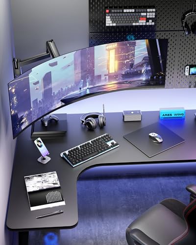 ARES WING Ultrawide Monitor Wall Mount for 24-57 Inch Screens, Fully Adjustable Gas Spring Arm, Heavy Duty Monitor Arm Support up to 27 kg, Tilt Swivel Rotate, VESA 75/100, Black - Image 7