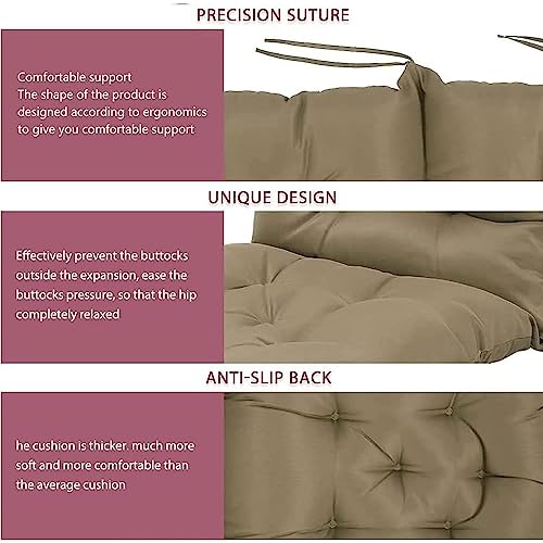 Sillón mecedor giratorio para exteriores e impermeable con cojín grueso 4