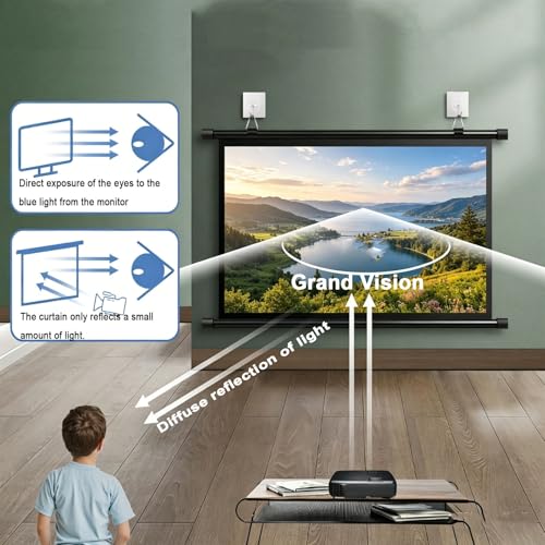 Pantalla retráctil para proyector 60 pulgadas 4:3 miniatura 4