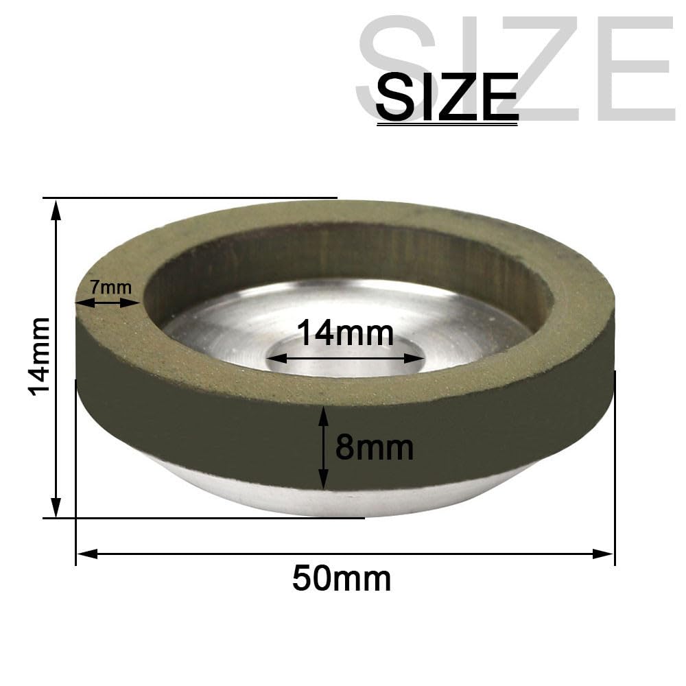 50mm Disco per smerigliatrice Tazza diamantata Mole per smerigliatura Cerchio Fresa Strumenti per smerigliatrice angolare Acciaio al tungsteno Affilatrice Smerigliatrice, 2 pz, 1
