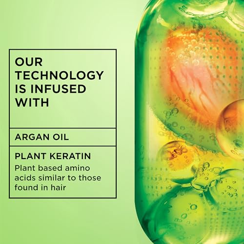 Image of Garnier Fructis Sleek & Shine XL Leave-In Conditioner Cream, Anti-Frizz Hair Treatment with Plant Keratin + Argan Oil, Controls Frizz and Provides Smoothness For Frizzy, Dry Hair, Value, 16.9 Fl Oz