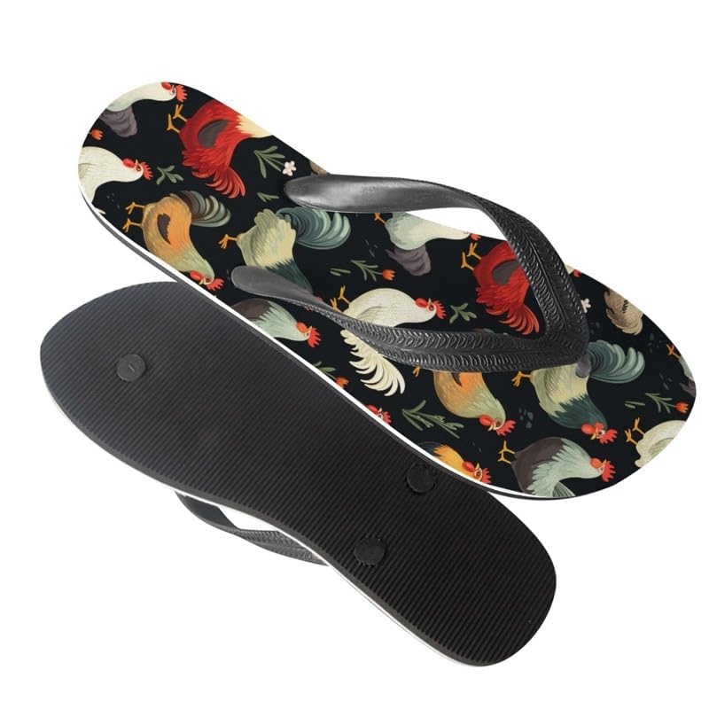 Women Retro Flip Flop Sandal Ginkgo Leaves Casual Thong Sandals Rose Feather Couple Beach Sandals Indoor or Outdoor4