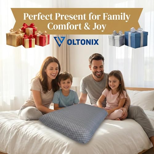 Image of Blairmore Memory Foam Pillow,nek Pillow,Orthopedic Memory Foam Pillows Supports Neck Pain and Shoulder Pain for Sleeping, Ergonomic Cervical Pillow (Grey)
