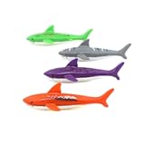 Diving Pool Toy Underwater Swimming Throwing Diving Torpedo Shark&comma;4 Pack