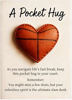 Basketball Pocket Hug with Gift Card,Charming Heart-Shaped Basketball Hug Pocket, Can Be Given As A Gift To Basketball Lovers, Sports Enthusiasts Or Family And Friends