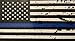 BlueLine Flags Tattered Thin Blue Line Vinyl Reflective Decal, Black, White & Blue American Flag Sticker Honoring our Men & Women of Law Enforcement, 3M