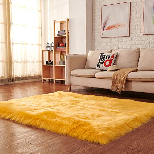 LoveHouse Super Soft Area Rug Fluffy Faux Fur Rug for Living Room Bedroom