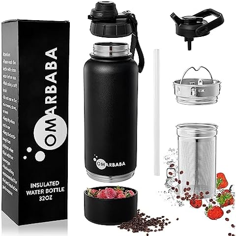 OMARBABA 32oz Vacuum Insulated Water Bottle Cover