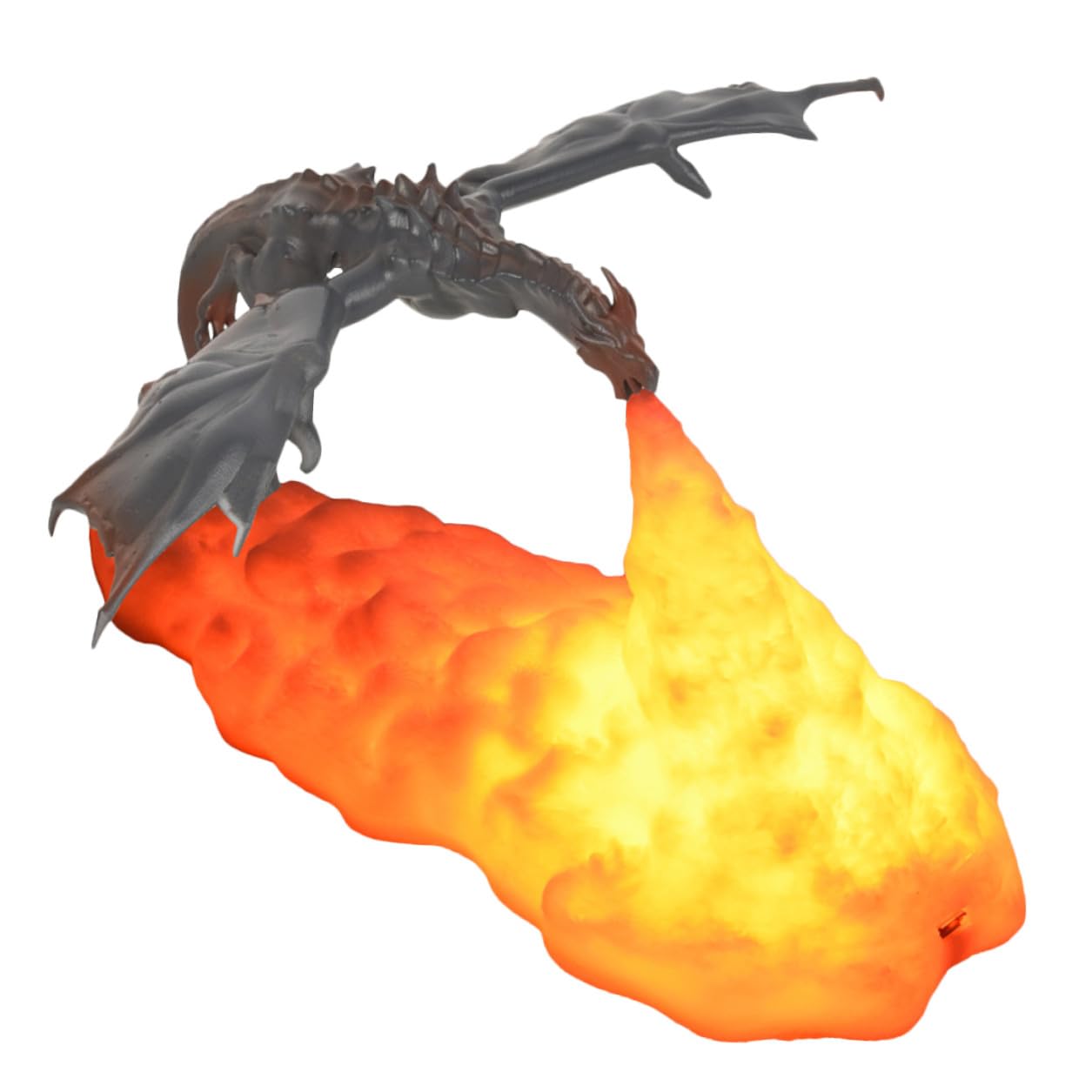 Yardenfun Veilleuse Dinosaure LED Décorative Dragon de Feu Rechargeable USB Lumière Douce pour Chambre Garçon Fille Ambiance Chaleureuse