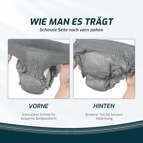 SUNKISS Inkontinenz Pants Männer, Grau, Größe XXL, 32 Stück 1er Pack