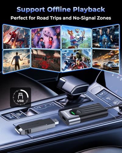 Image of CEROAN 2-in-1 Wireless CarPlay Adapter & Android Auto Wireless Adapter for Cars - Convert Wired to Wireless with Bluetooth 5.3 & 5GHz WiFi, Auto Reconnect, Lag-Free for iOS /Android (Ultra)