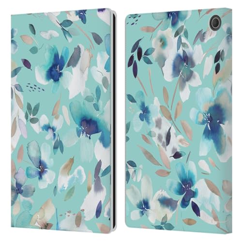 Étui portefeuille Amazon Fire Max 11 2023 fleurs Ninola Aquatique protection intégrale