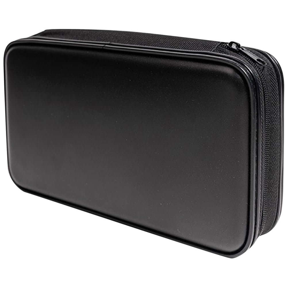 POPETPOP Custodia Nero Cuciture Eleganti Resistente allo Strappo Portatile Capacità 80 Dischi per CD da Viaggio per Auto e Organizzazione Audio