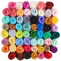 Algopix Similar Product 20 - 60 Colors Wool Roving Felting Wool