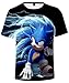 HAOSHENG Impresión 3D Camiseta Cómodo niños tee Animado impresión Shirt de los niñas Casuales de Manga Corta Tops(M)