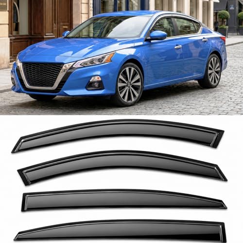 Image of 2019-2026 Tape-On Rain Guards for Nissan Altima Side Window Visor Deflectors Extra Thick Vent Shades S SR SV SL L34 2019 2020 2021 2022 2023 2024 2025