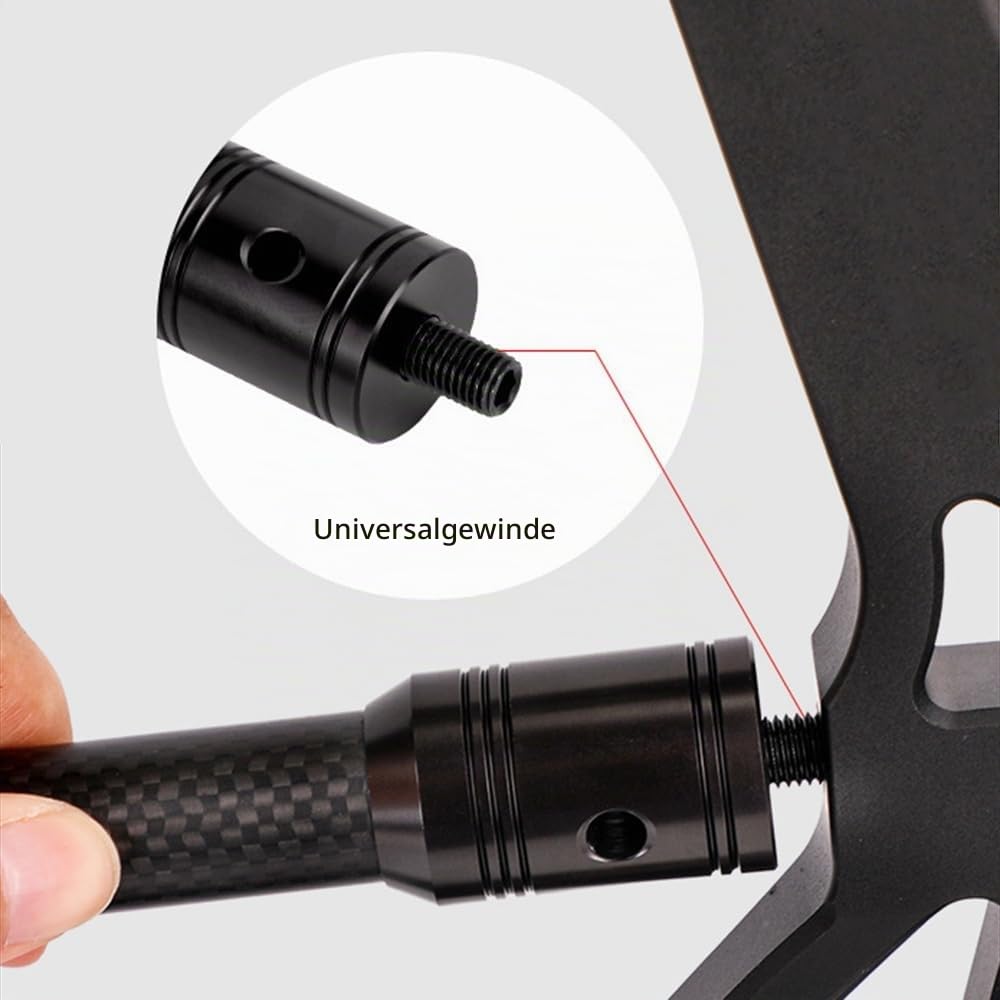 MiOYOOW Bogenschießen Bogenstabilisator, 6"/8" Bogen Stoßdämpfer Stabilisator Bogen Vibration Schock Absorber Dämpfer Stabilisator Compound Bogen Zubehör mit Gegengewicht für Den Jagd Schießsport