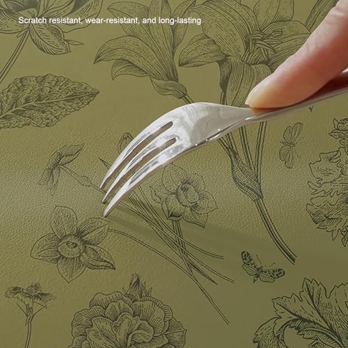 Nappe de table circulaire imperméable en cuir premium élégante - 7