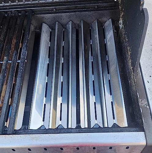 Htanch Sn6021 (4-Pack) 15.875 Inch Stainless Steel Heat Plate Replacement For Gas Grill Models By Broil-Mate, Huntington, Broil King, Sterling, Rebel, Patriot, Baron And Others #TOP4